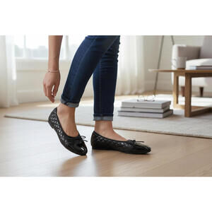 Paul Mayer Attitudes 'Cozy' Quilted Leather Ballet Flat - Size 9 - NIB